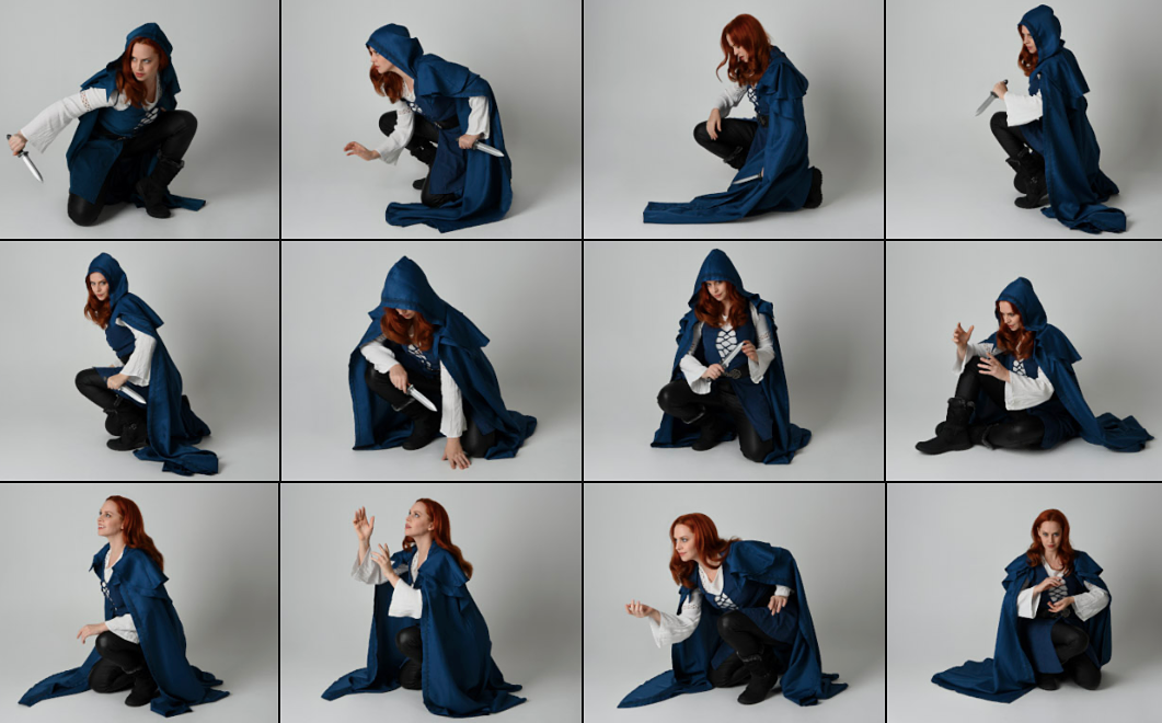Blue Fantasy Adventure - Stock model reference pack