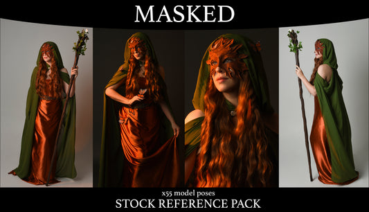 Masked - Fantasy Stock Model Pose Reference Pack