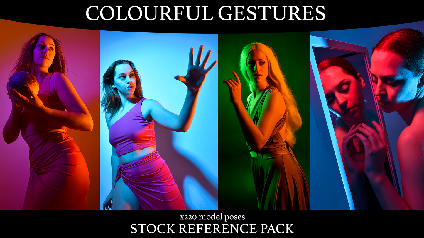 Colourful Gestures- Stock Model Reference pack