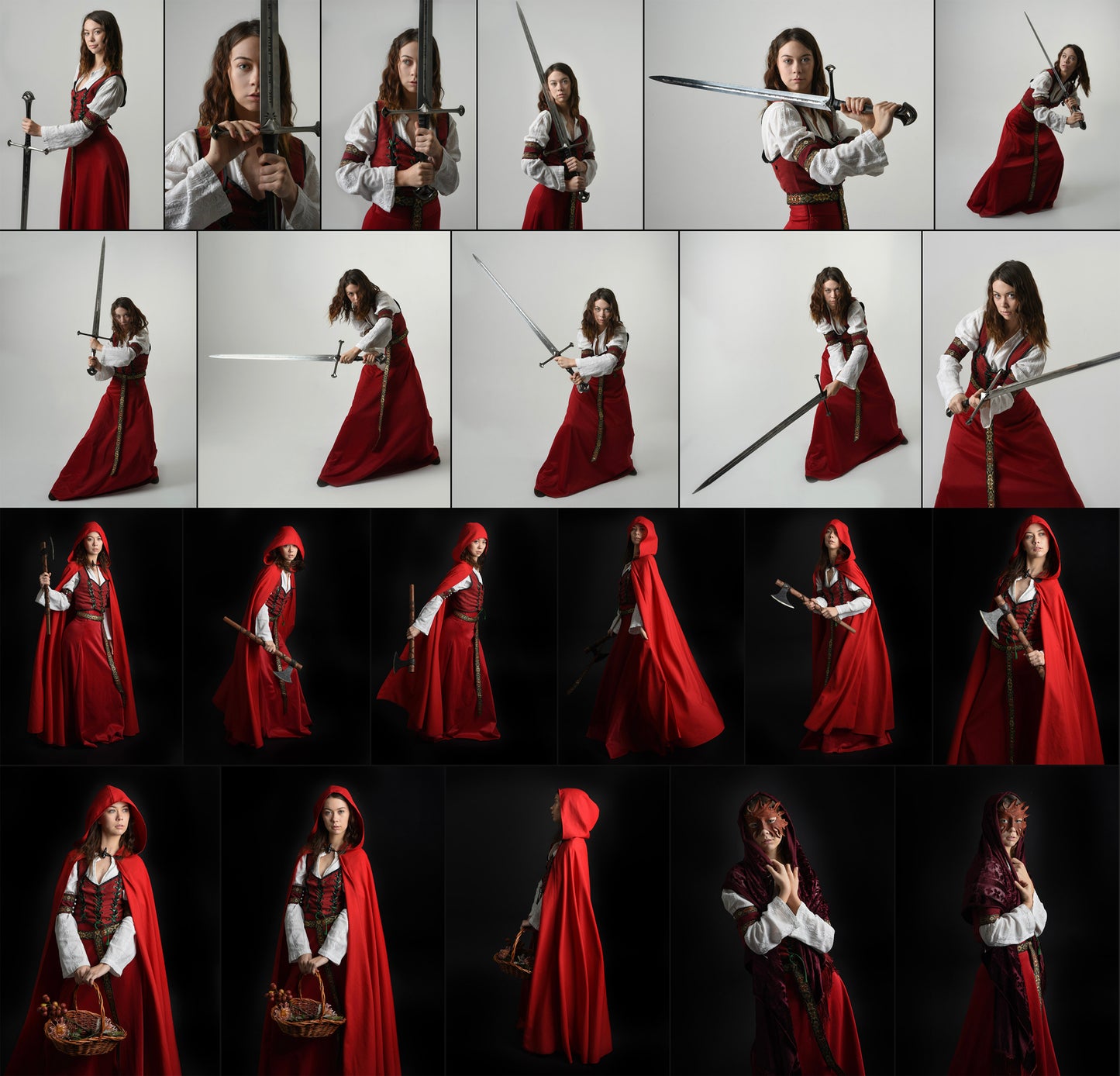 Fantasy girl - Stock model pose reference pack