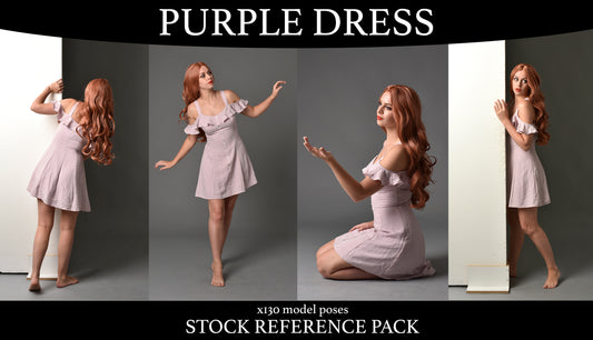 Purple Dress - Stock Model Reference Pack