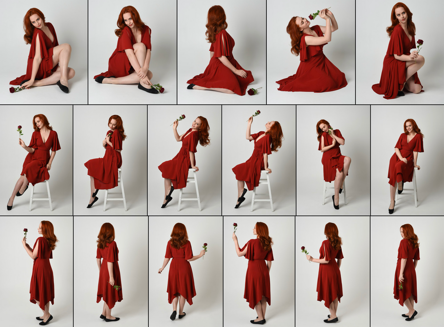Red Romantic - Stock Model Reference Pack