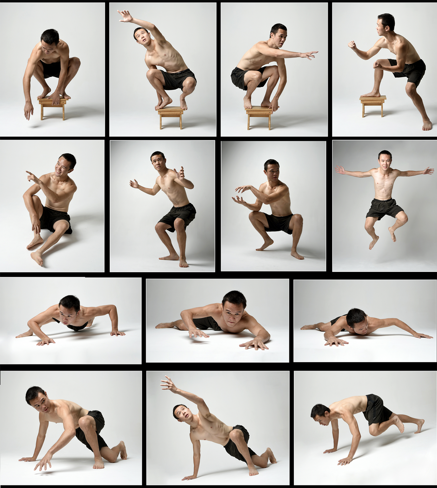 Crouching Poses - Stock Model Reference Pack