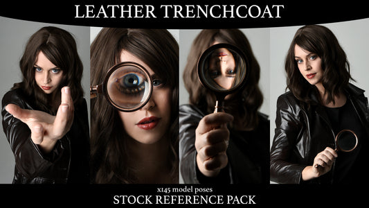 Leather coat - Stock model reference pack