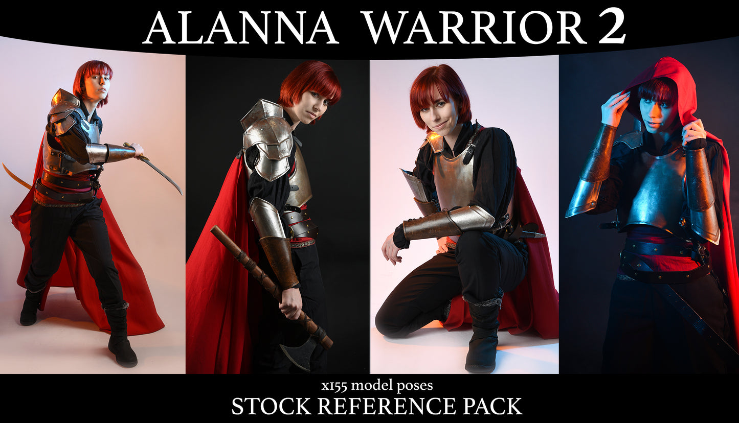 Alanna Warrior - Fantasy stock model reference pack 2