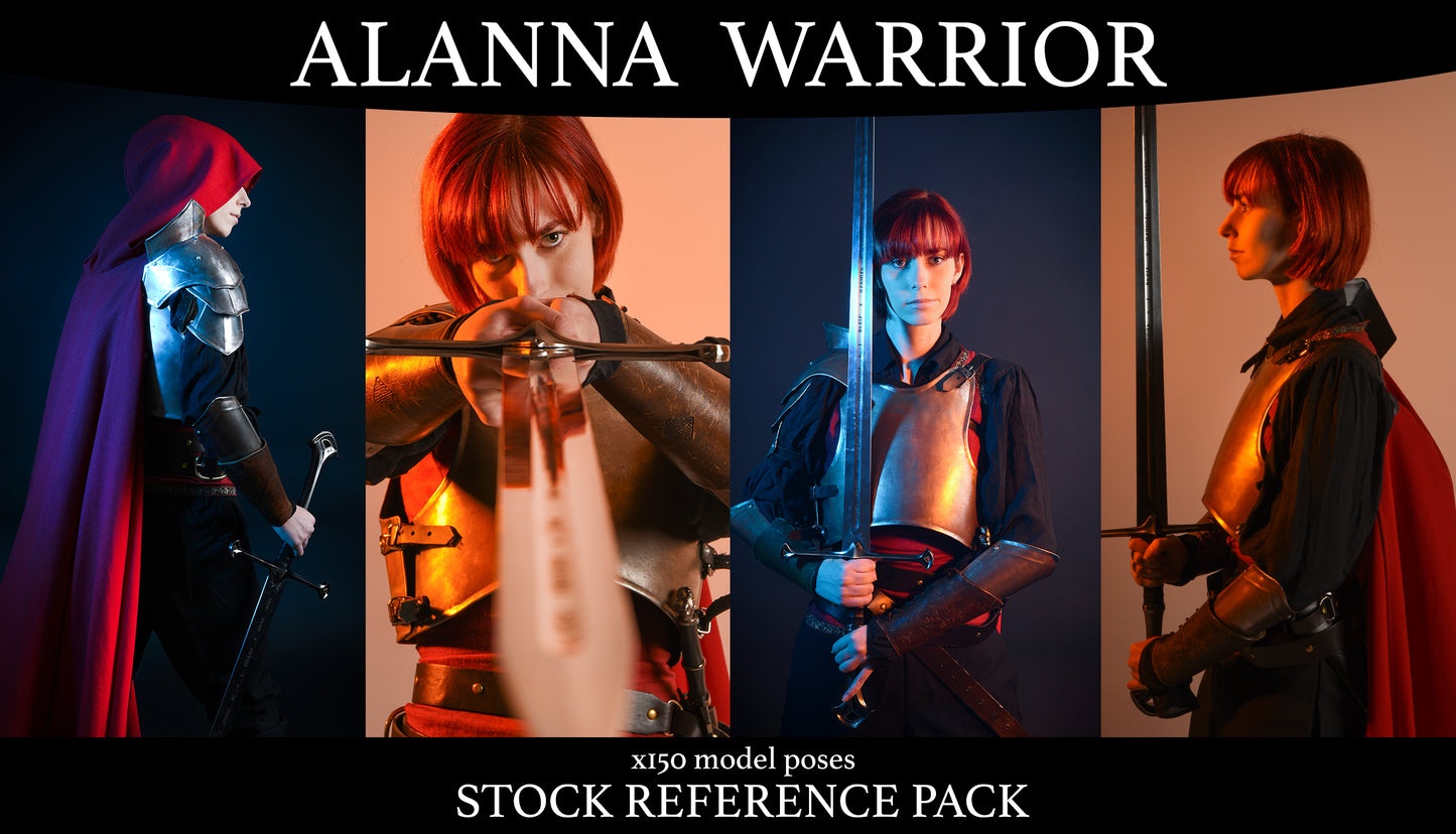 Alanna Warrior - Fantasy stock model reference pack