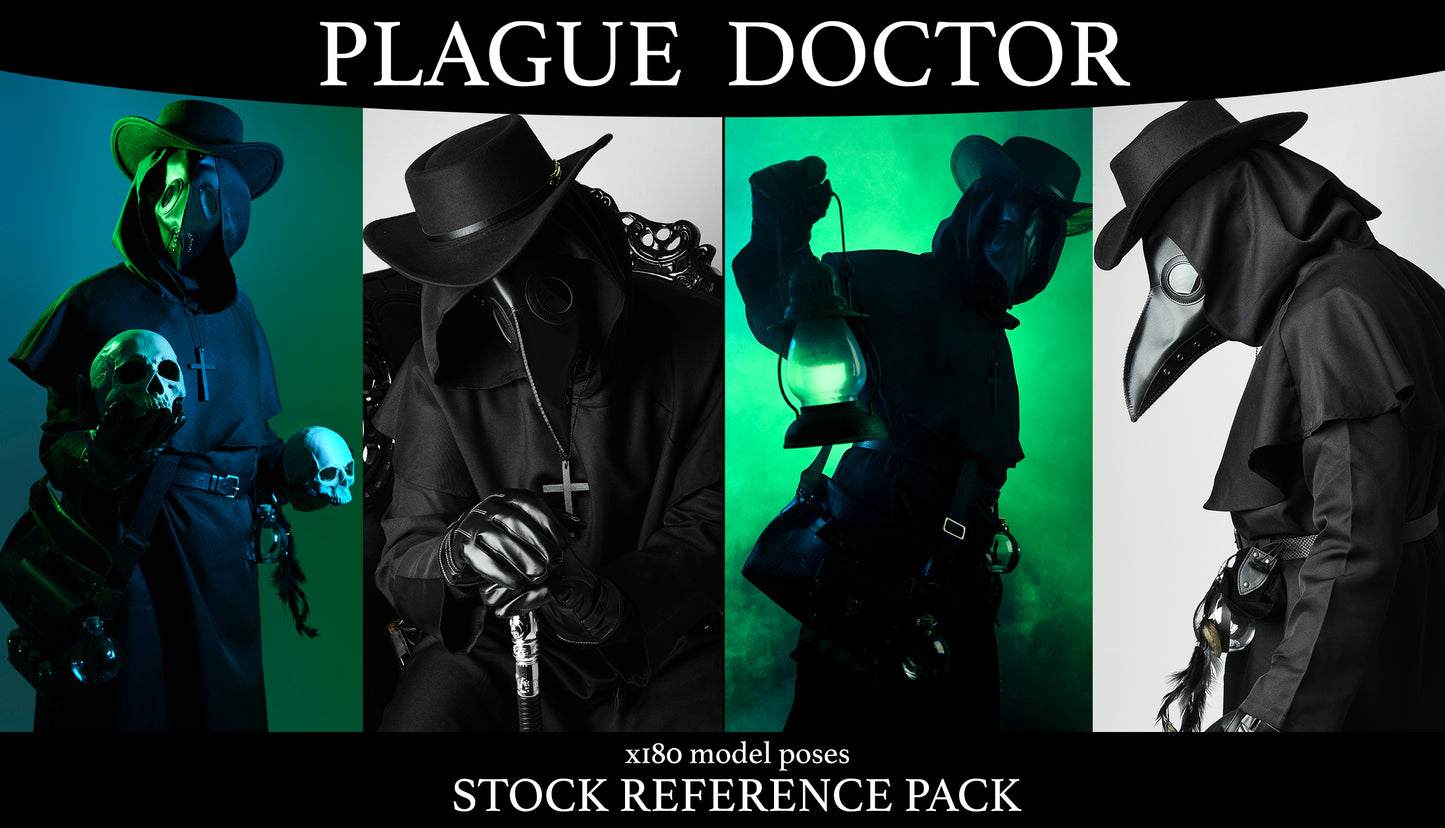 Plague Doctor - Fantasy stock model reference pack