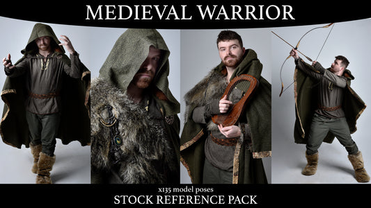 Medieval Warrior - Fantasy stock model Reference Pack