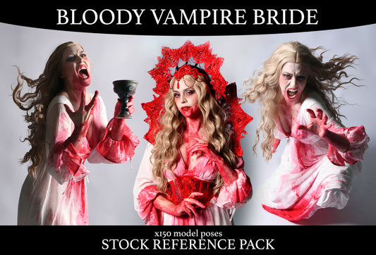 Bloody Vampire Bride  - Stock Model Reference Pack