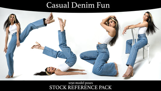 Casual Denim Fun - Stock Model Reference Pack